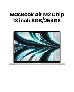 Apple MacBook Air 13.6-inch 2022 M2 Chip (8-Core CPU, 8-Core GPU), 8GB RAM, 256GB - Silver |MLXY3AB/A