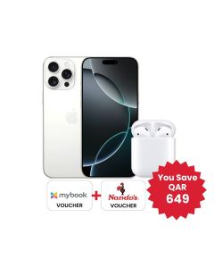 Apple iPhone 16 Pro Max 256GB White Titanium + Airpods 2nd Gen