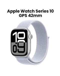 Apple Watch Series 10 GPS 42mm Silver Aluminium Case with Blue Cloud Sport Loop | MWWD3QA/A