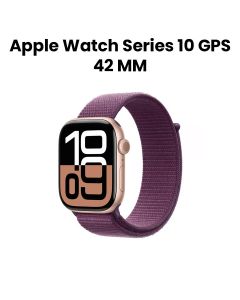 Apple Watch Series 10 GPS 42MM Rose Gold Aluminium Case with Plum Sport Loop | MWWK3QA/A
