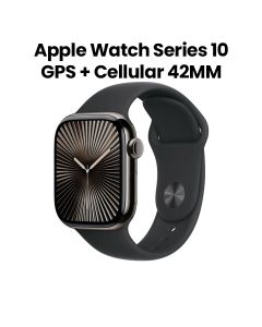 Apple Watch Series 10 GPS + Cellular 42mm Slate Titanium Case with Black Sport Band - S/M | MWXG3QA/A