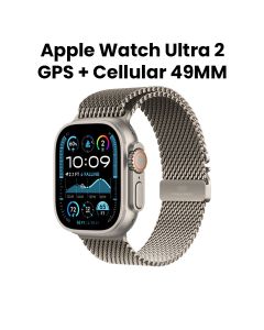 Apple Watch Ultra 2 GPS + Cellular 49mm Natural Titanium Case with Natural Titanium Milanese Loop - L | MX5T3QA/A