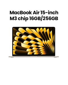 Apple MacBook Air 15-inch (2024) with M3 Chip – 8-Core CPU, 10-Core GPU, 16GB RAM, 256GB SSD – Silver | MC9F4AB/A