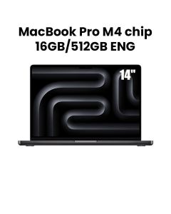 Apple 14-inch MacBook Pro: Apple M4 chip with 10-core CPU and 10-core GPU, 16GB, 512GB SSD - Space Black |MW2U3ZS/A