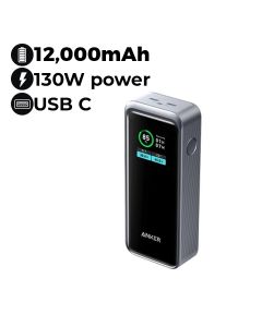 Anker Prime Power Bank 12,000mAh, 130W - Black | A1335011