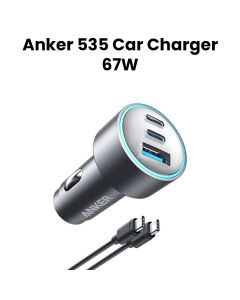 Anker Car Charger 67W 3-Port with USB-C Cable - Black | B2731HA1