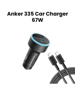 Anker 335 Car Charger 67W with USB-C to USB-C Cable - Black | B2736H11
