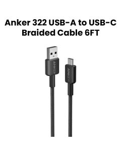 Anker 322 USB-A to USB-C Braided Cable 6FT - Black | A81H6H11