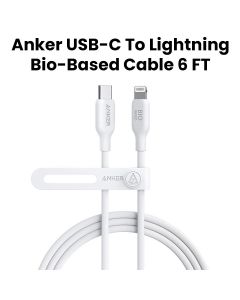 Anker 542 USB-C to Lightning Cable 6FT Bio-Based - White | A80B2H21