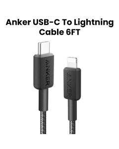 Anker 322 USB-C to Lightning Braided Cable 6FT - Black | A81B6H11