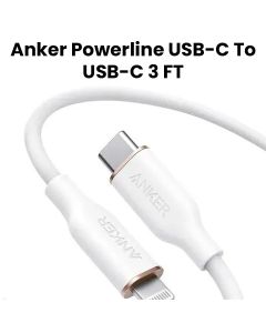 Anker PowerLine III Flow USB-C with Lightning Connector 3FT - White | A8662H21