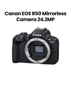 Canon Camera 24.2MP APS-C Sensor with Microphone, Tripod, and SD Card - Black | EOS R50