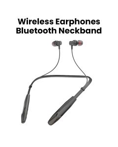 Heatz Wireless Earphones Bluetooth Neckband - Black | HB41