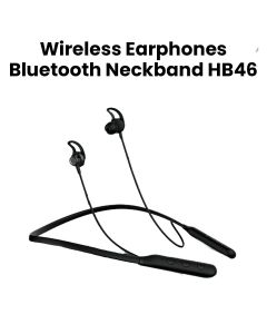 Heatz Wireless Earphones Bluetooth Neckband - Black | HB46