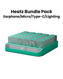 Heatz Earphone Micro Cable, Type C, Lightning Cable - White | ZZ30