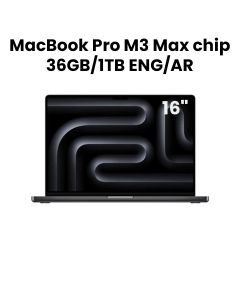 Apple MacBook Pro 16" M3 Max Chip 14-Core CPU 30-Core GPU 36GB RAM 1TB SSD (English/Arabic) - Space Black | MRW33AB/A