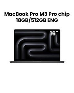 Apple MacBook Pro 16" M3 Pro Chip 12-Core CPU 18-Core GPU 18GB RAM 512GB SSD (English) - Space Black | MRW13ZS/A