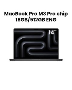 Apple MacBook Pro 14" M3 Pro Chip 11-Core CPU 14-Core GPU 18GB RAM 512GB SSD (English) - Space Black | MRX33ZS/A