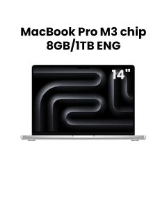 Apple MacBook Pro 14" M3 Chip 8-Core CPU 10-Core GPU 8GB RAM 1TB SSD (English) - Silver | MR7K3ZS/A