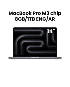 Apple MacBook Pro 14" M3 Chip 8-Core CPU 10-Core GPU 8GB RAM 1TB SSD (English/Arabic) - Space Gray | MTL83AB/A