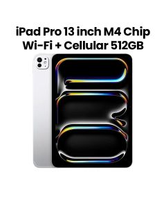 Apple iPad Pro 13" M4 Wi-Fi + Cellular 512GB Standard Glass - Silver | MVXV3AB/A