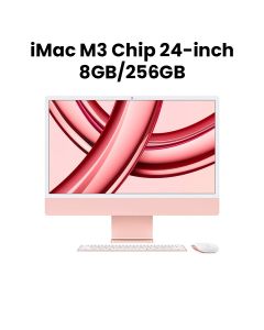 Apple iMac 24" M3 Chip 8-Core CPU 8-Core GPU 8GB RAM 256GB SSD (English/Arabic) - Pink | MQRD3AB/A
