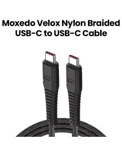 Moxedo VELOX Type-C to Type-C Charging & Data Sync Cable (0.3m) - Black | MX-VC050