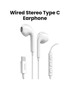 Moxedo Wired Stereo Type-C Earphone - White | MX-STE012