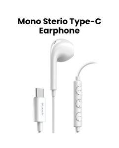 Moxedo Mono Stereo Type-C Earphone - White | MX-STE014