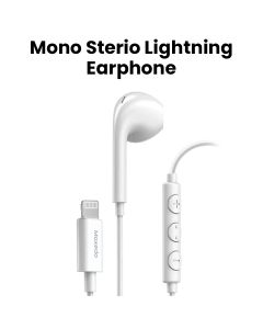 Moxedo Mono Stereo Lightning Earphone - White | MX-STE022