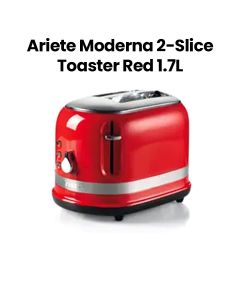 Ariete Moderna Bread Toaster for 2 Slices 1.7L - Red | 0149/10 00C014910ARAS