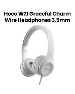 HOCO Graceful Charm Wire Control Headphones - Grey | W21