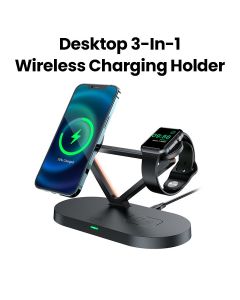 Acefast Desktop 3-in-1 Wireless Charging Holder - Black | E9