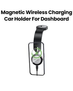 Acefast Magnetic Wireless Charging Car Holder for Dashboard - Black | D37