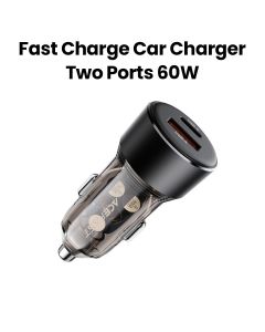 Acefast 60W Dual-Port Car Charger (USB-A+USB-C) - Black | B12