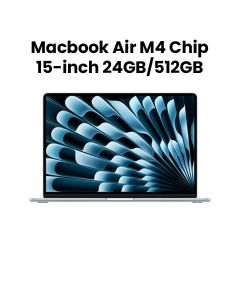 Apple MacBook Air 15-inch M4 Chip 10-Core CPU 10-Core GPU 24GB RAM 512GB SSD - Sky Blue |MC7D4ZS/A
