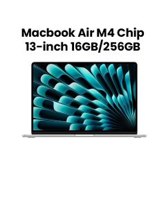 Apple MacBook Air 13-inch M4 Chip 10-Core CPU 8-Core GPU 16GB RAM 256GB SSD - Silver |MW0W3ZS/A