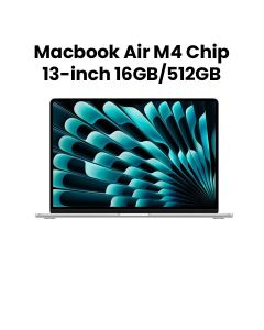 Apple MacBook Air 13-inch M4 Chip 10-Core CPU 10-Core GPU 16GB RAM 512GB SSD - Silver | MW0X3ZS/A