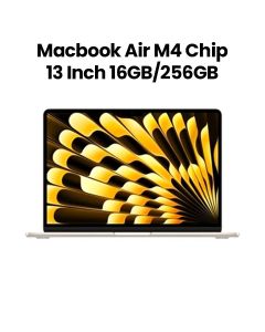 Apple MacBook Air 13-inch M4 Chip 10-Core CPU 8-Core GPU 16GB RAM 256GB SSD - Starlight | MW0Y3AB/A​