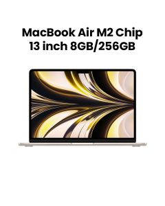 Apple 13" MacBook Air with Apple M2 Chip 8-Core CPU & 8-Core GPU, 256GB - Starlight |MLY13AB/A