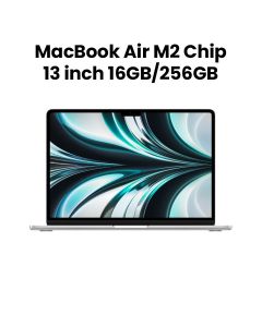 Apple MacBook Air 13" with M2 Chip 8-Core CPU & 8-Core GPU, 16GB RAM, 256GB SSD - Silver |MC7V4AB/A
