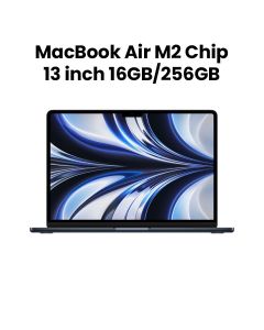 Apple MacBook Air 13" M2 Chip 8-Core CPU and 8-Core GPU, 16GB, 256GB - Midnight |MC7X4ZS/A