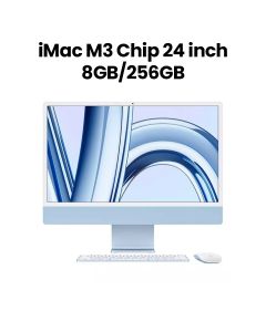 Apple 24-inch iMac Retina 4.5K, M3 Chip (8-core CPU, 8-core GPU), 256GB SSD - Blue | MQRC3ZS/A