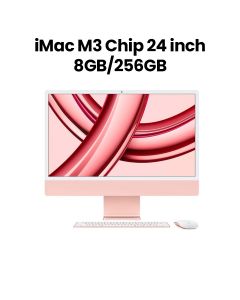 Apple 24-inch iMac Retina 4.5K, M3 Chip (8-core CPU, 8-core GPU), 256GB SSD - Pink | MQRD3ZS/A