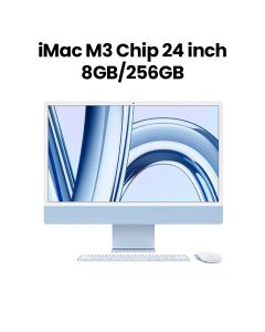 Apple 24-inch iMac Retina 4.5K, M3 Chip (8-core CPU, 10-core GPU), 256GB SSD - Blue | MQRQ3ZS/A