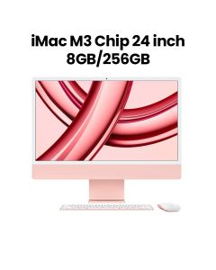 Apple 24-inch iMac Retina 4.5K, M3 Chip (8-core CPU, 10-core GPU), 256GB SSD - Pink | MQRT3ZS/A