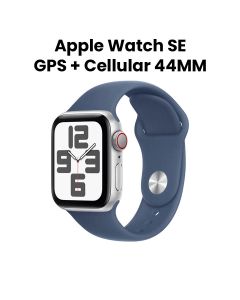 Apple Watch SE GPS + Cellular 44mm Silver Aluminium Case with Denim Sport Band   | MXGQ3QA/A