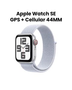 Apple Watch SE GPS + Cellular 44mm Silver Aluminium Case with Blue Cloud Sport Loop | MXGR3QA/A
