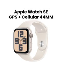 Apple Watch SE GPS + Cellular 44mm Starlight Aluminium Case with Starlight Sport Band   | MXGT3QA/A