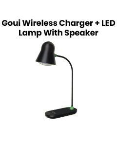 Goui Fusion LED Lamp with Speaker & Wireless Charger 10W - Black |G-LWSPEAKER-K